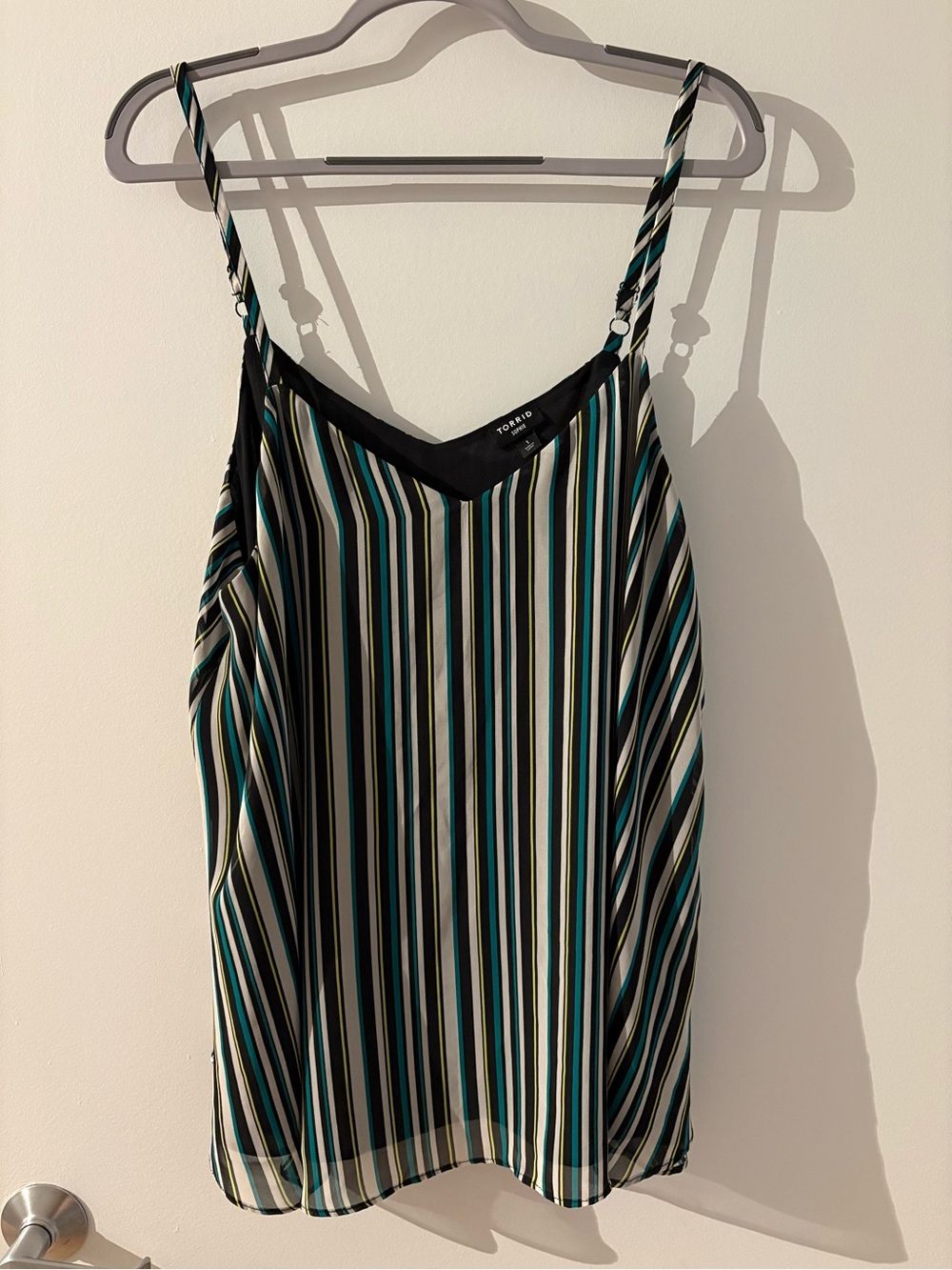 Torrid Sophie Striped Chiffon Swing Cami Tank Top Size 1